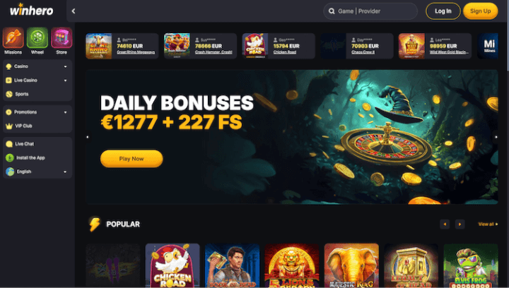 Página Web de Winhero