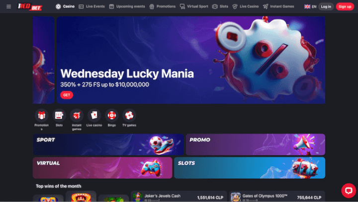 Página Web de 1RedBet